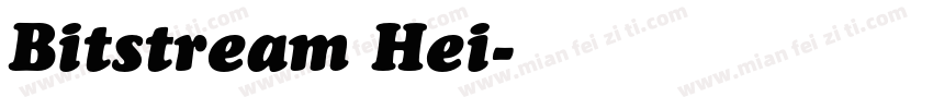 Bitstream Hei字体转换